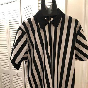 Don Alleson Referee Jersey Shirt Striped Zebra XL